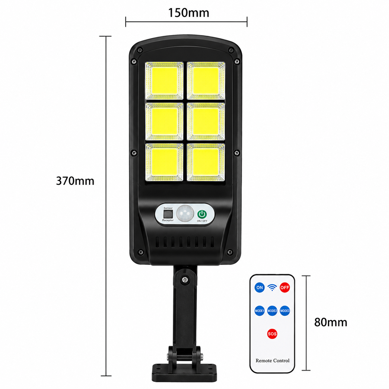 Seguridad Solar 24/7 - Lámpara con Sensor y Control Remoto