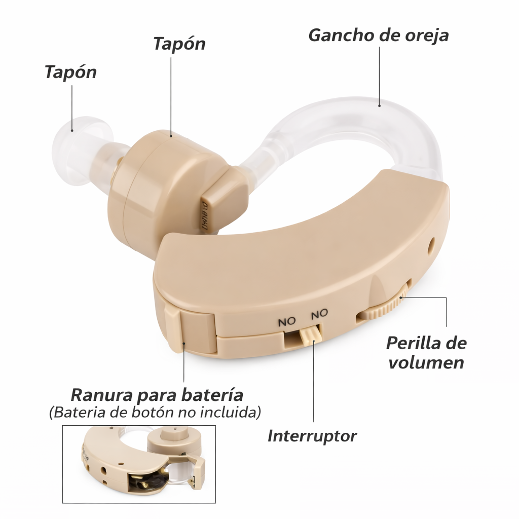 Vuelve a Escuchar - Amplificador Auditivo Discreto 40dB